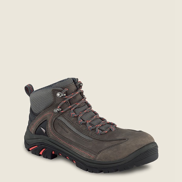 Red Wing Hiking Boots Trades - 5-inch Waterproof Safety Toe - Dark Grey - Womens EXR308217